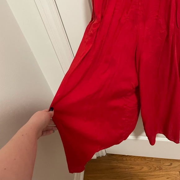 Wide leg red wilfred jumpsuit - Picture 3 of 9